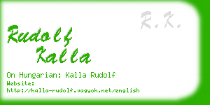 rudolf kalla business card